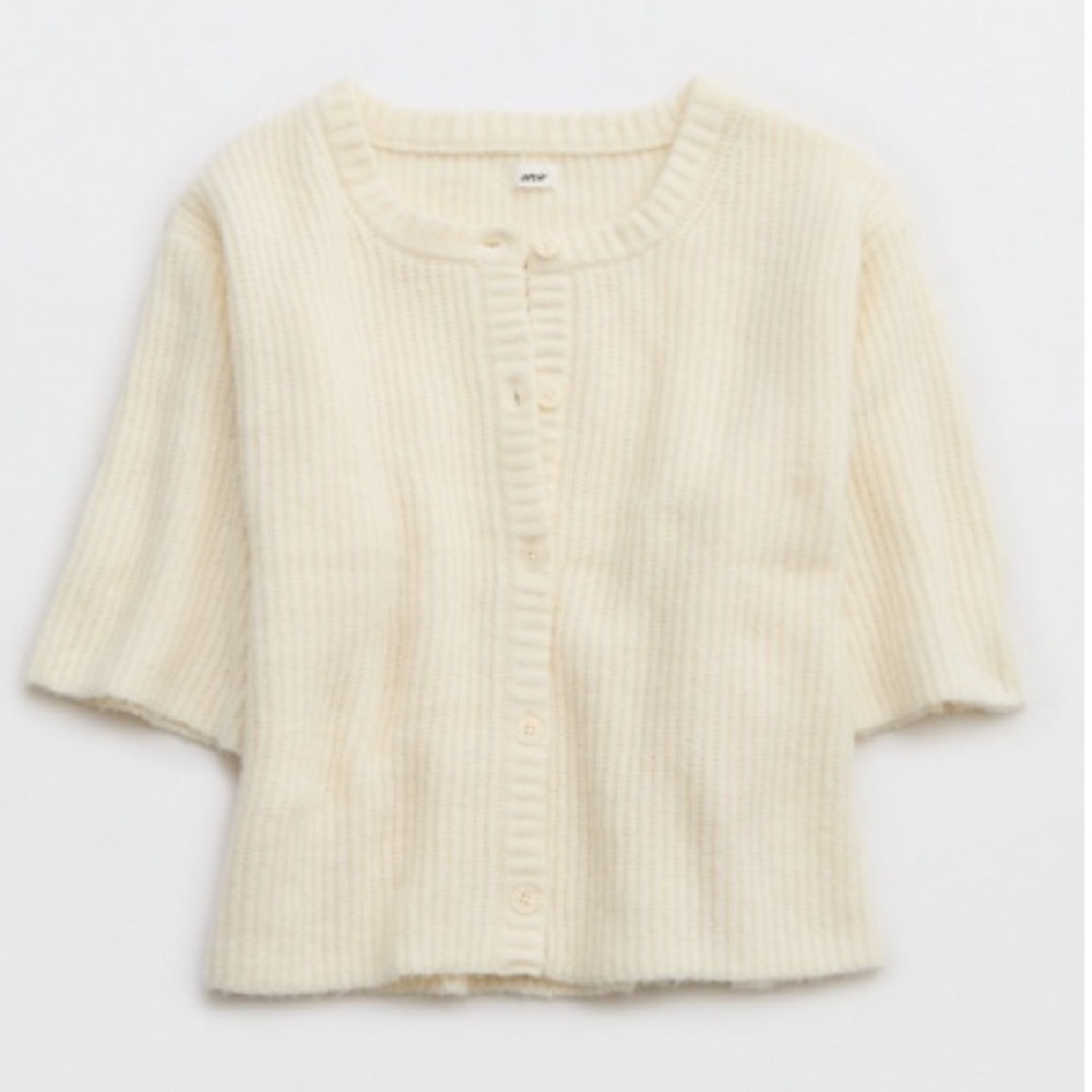 Aerie Unreal Short Sleeve Cardigan